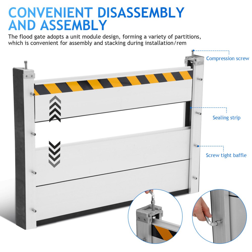 Heavy Duty Unit Module Design Flood Protection Barrier Reusable Flood Barrier