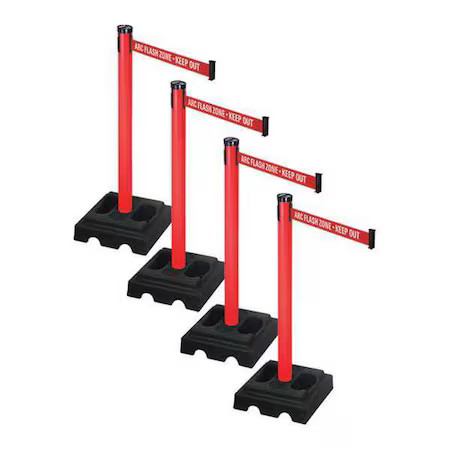 RETRACTA-BELT PSBA302PRD-ARC Barrier Systems, 9 ft Length, 40 in Post Height,