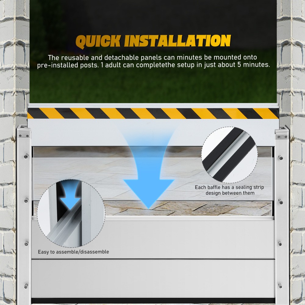 Heavy Duty Unit Module Design Flood Protection Barrier Reusable Flood Barrier