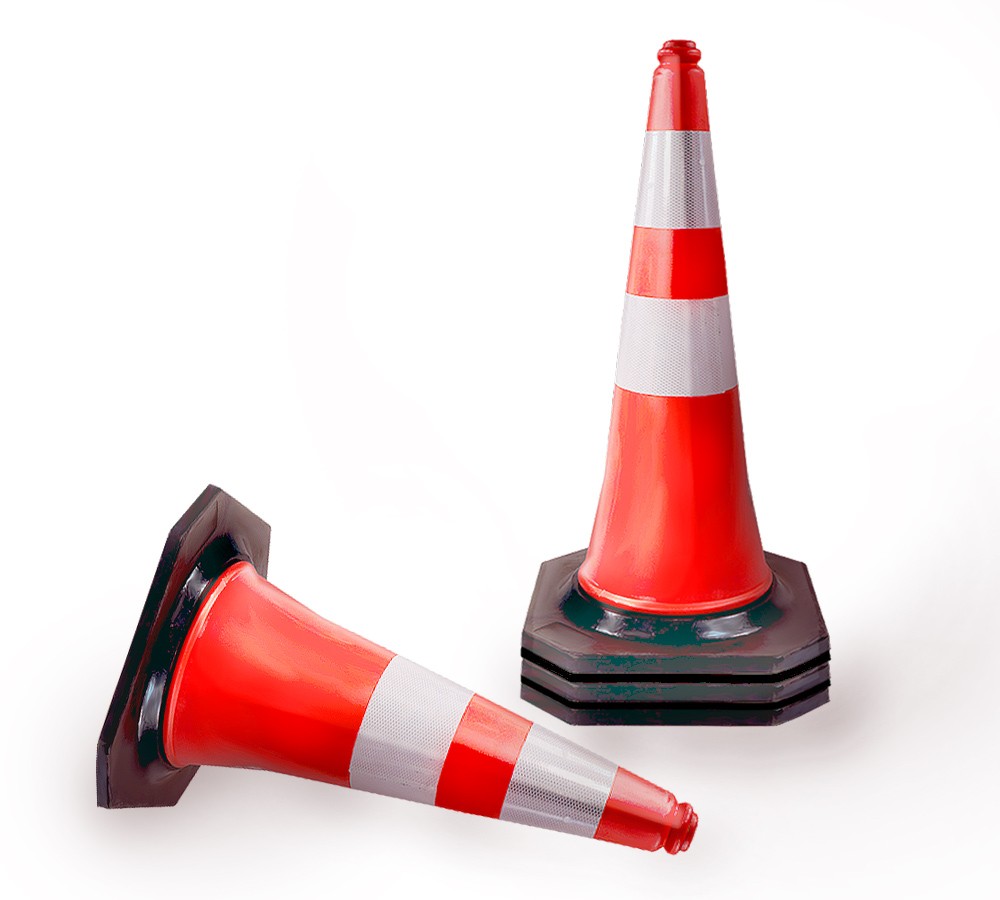 4 Pcs PVC Orange Traffic Safety Cones 28 Inch for Construction Parking Lot Road