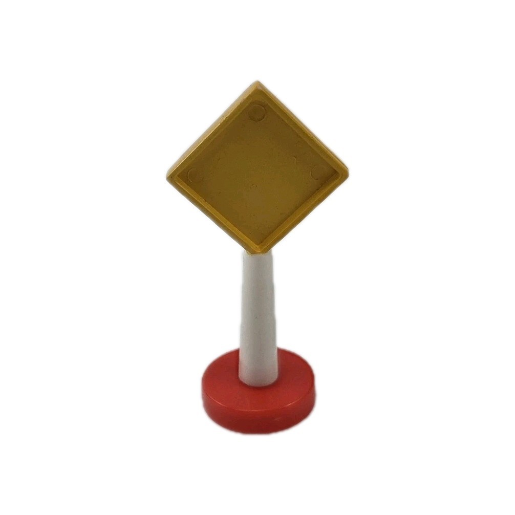 Traffic Road Sign Plastic Construction Site Figure Toy Pretend Play
