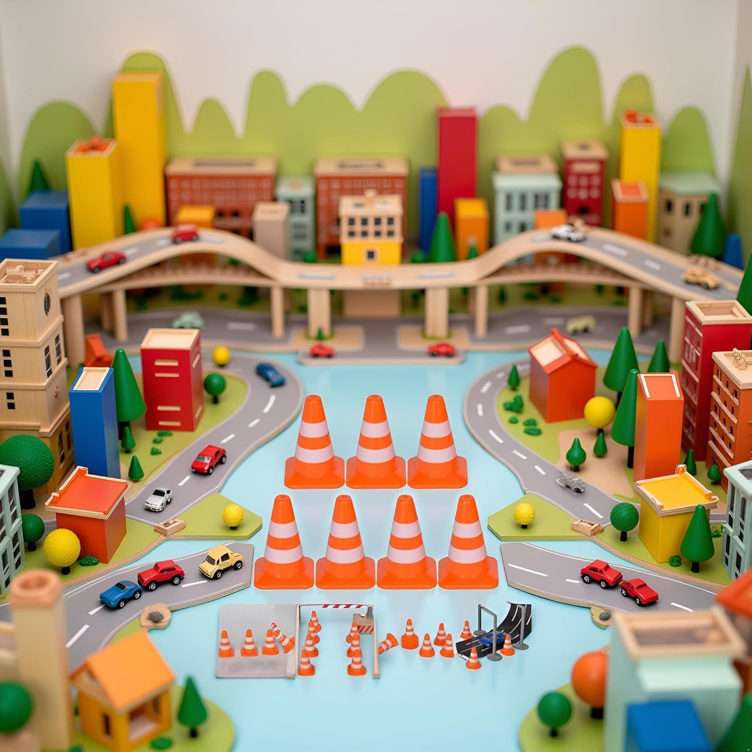 14 Pcs Mini Traffic Cones, Miniature Road Cone Orange Mini Traffic Cones Plastic