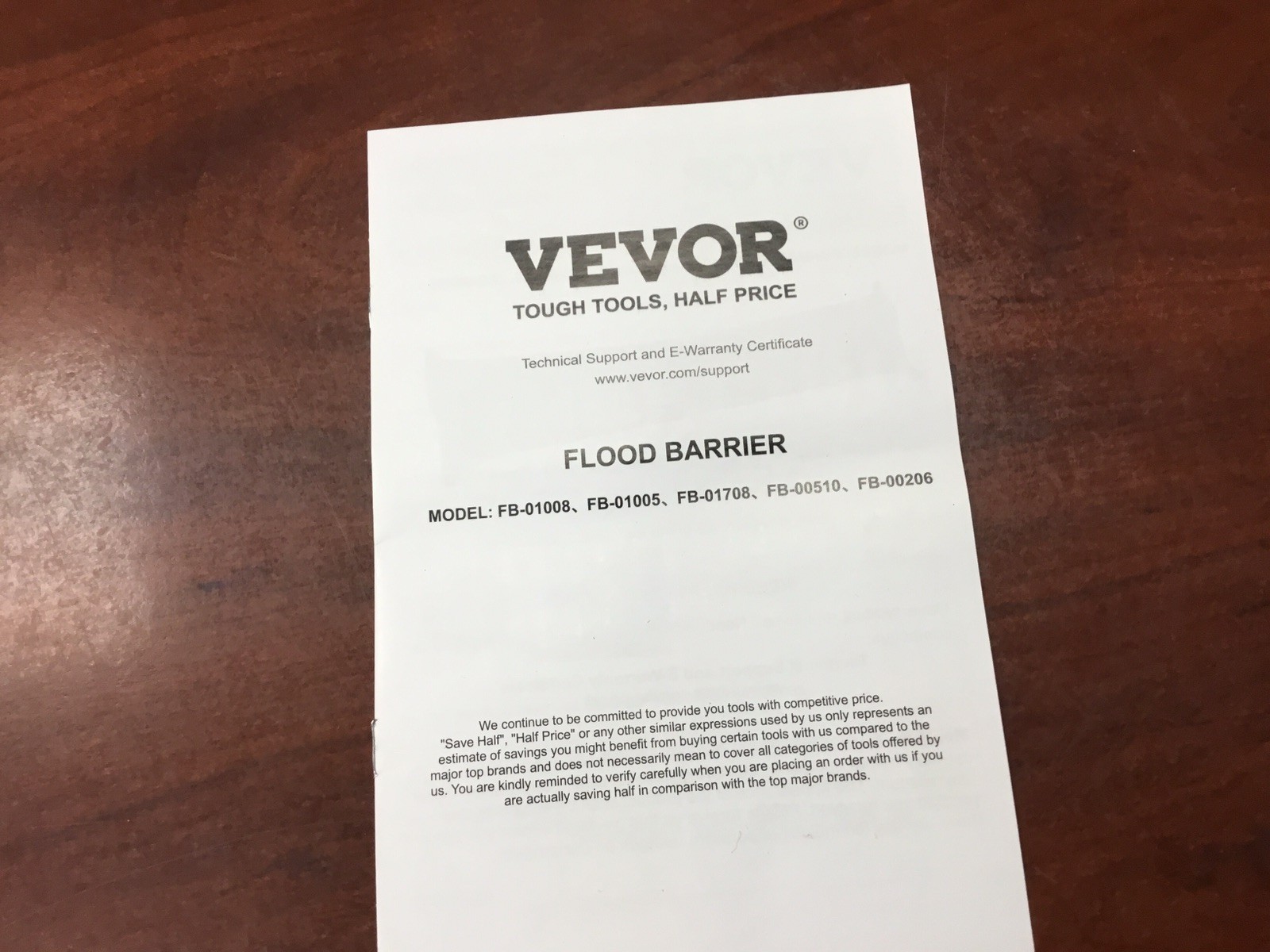 VEVOR Flood Barrier Water Activated Dam Bag Approx 16 Feet x 6 Inch FREE SHIP