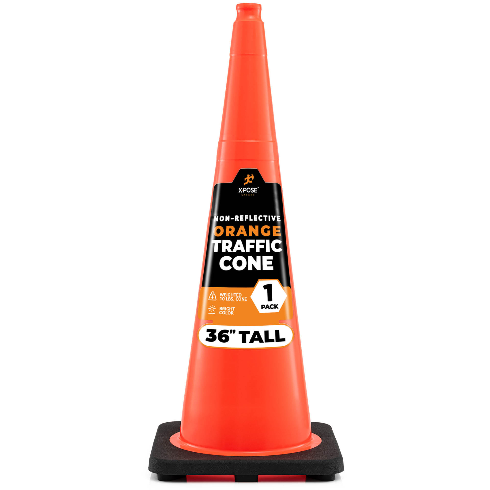 252 Orange Traffic Cones 36 Inch – Multipurpose PVC Plastic Safety Cone
