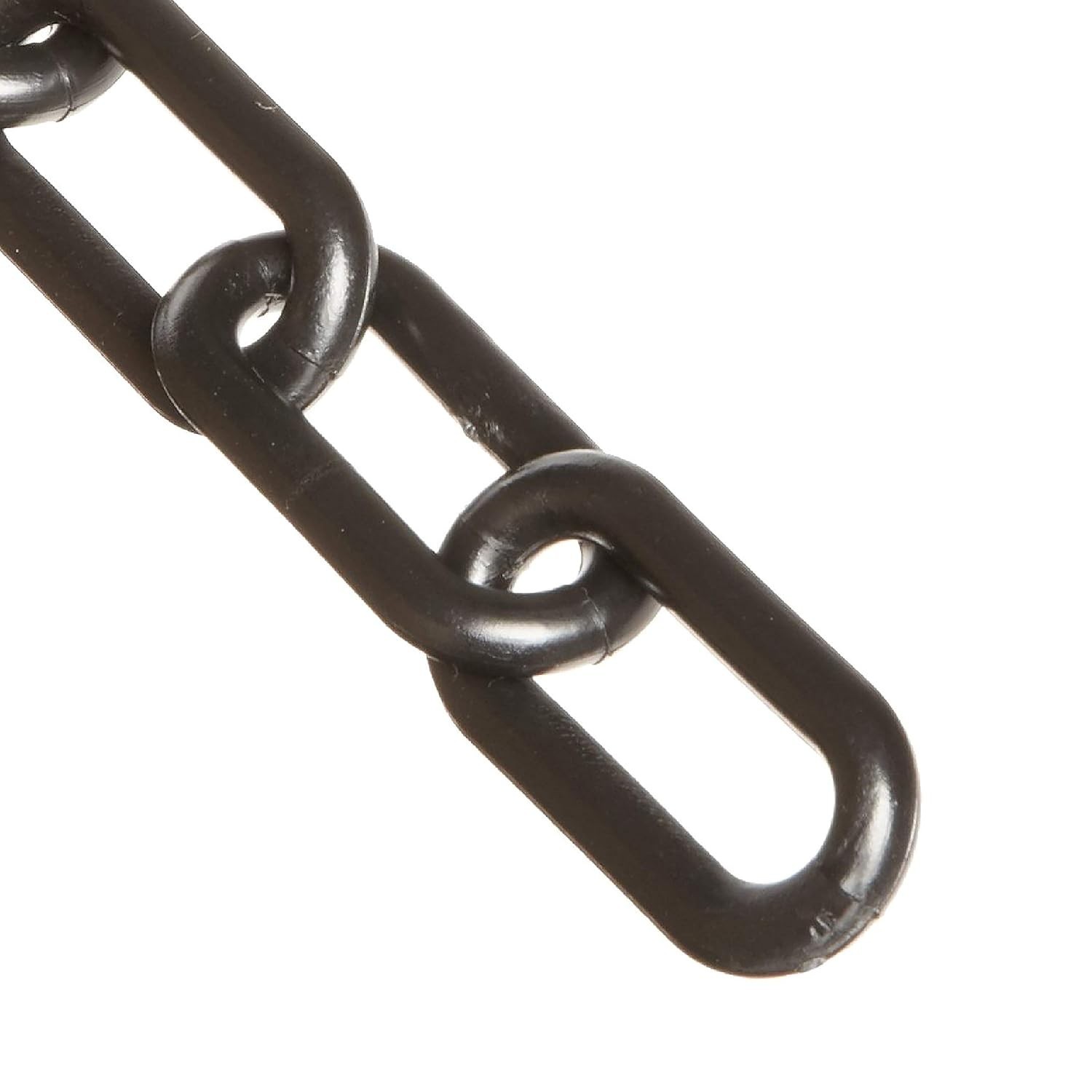 Plastic Barrier Chain, Black, 2-Inch Link Diameter, 10-Foot Length