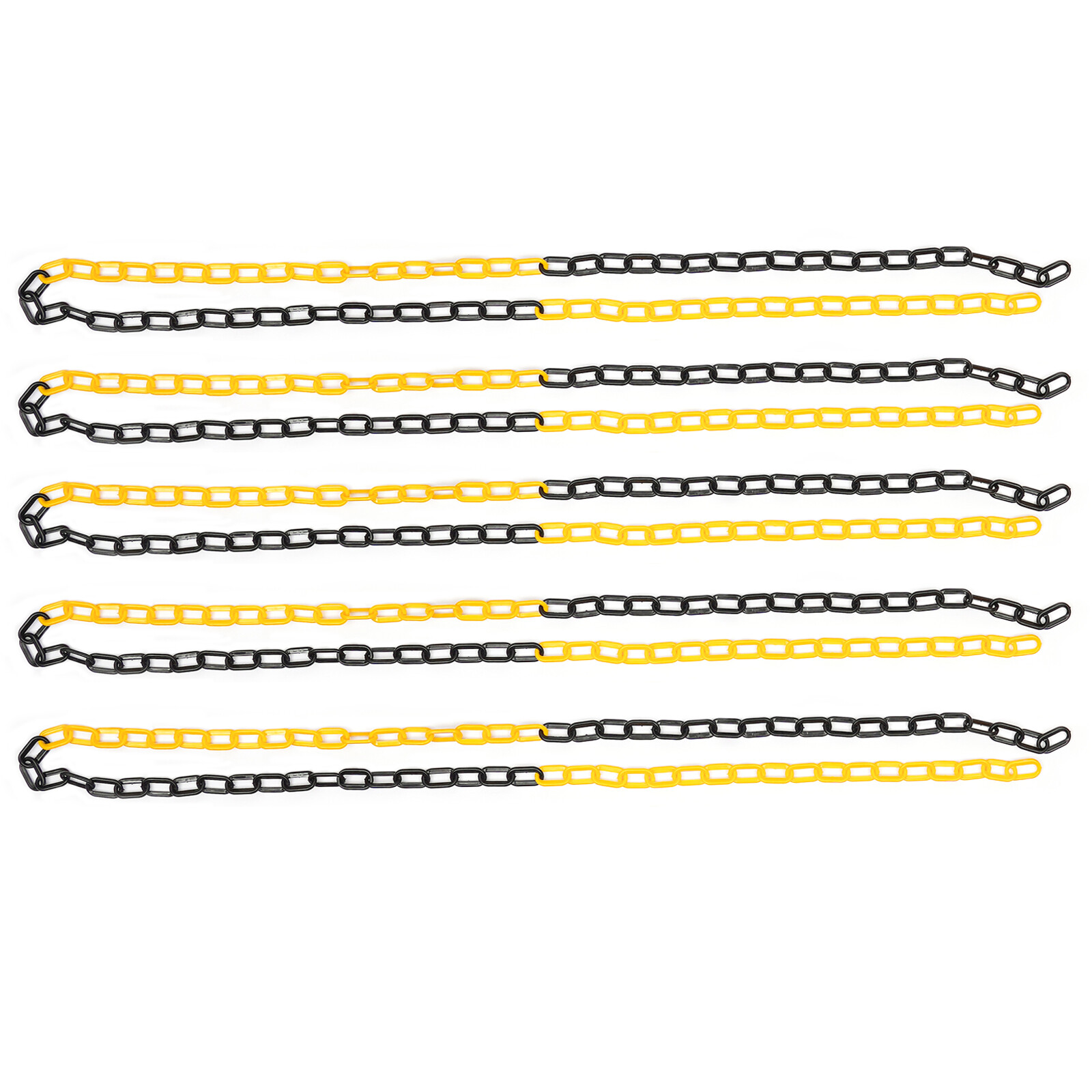 6 Pack Traffic Cones Adjustable Delineator Post Portable Parking Pole W/ Chains