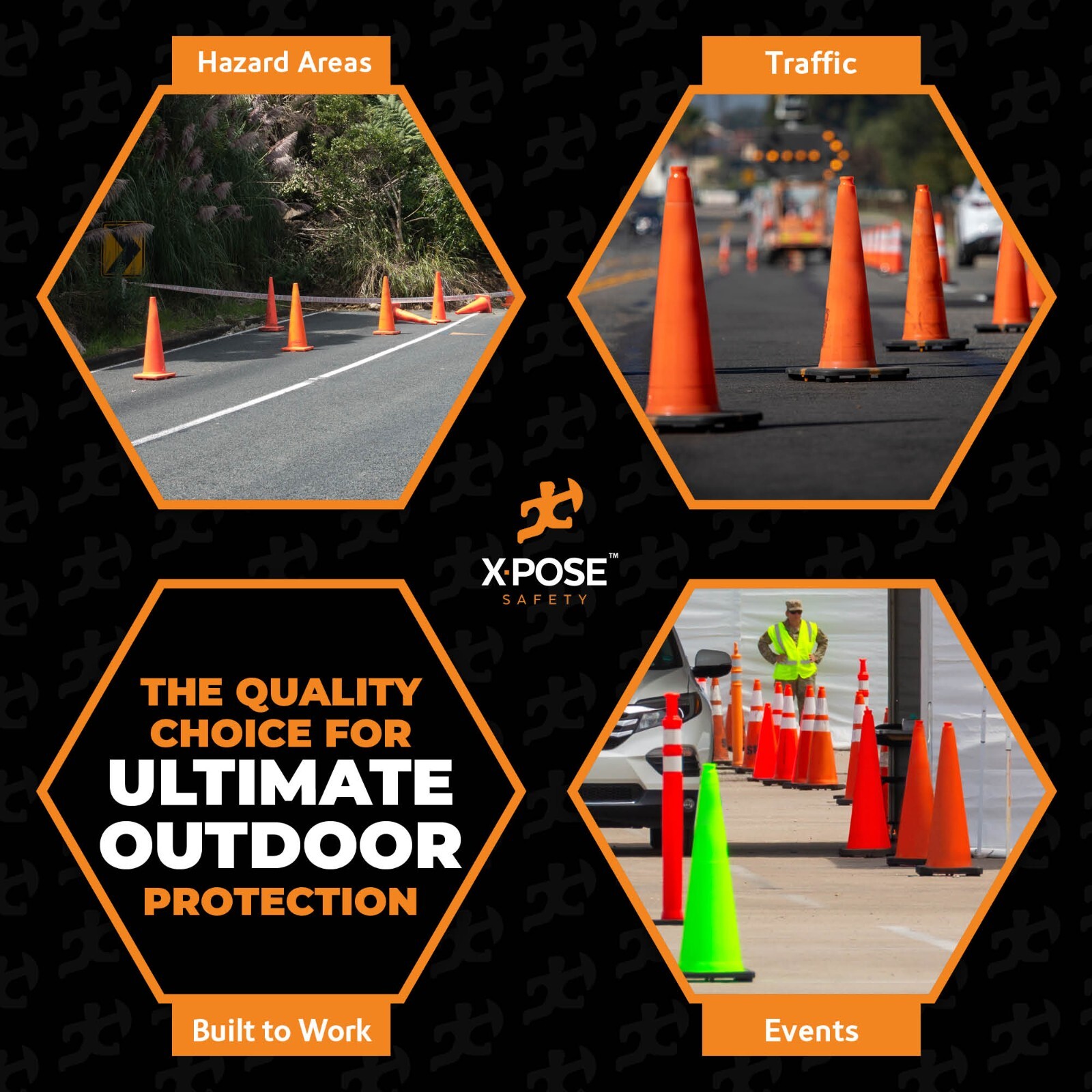 Orange Traffic Cones 36 Inch – PVC Plastic Safety Cone