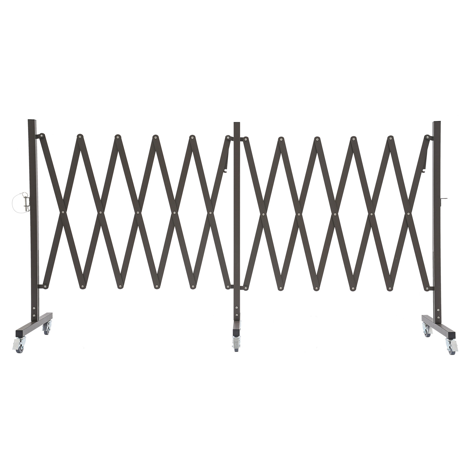 16.4′ Expandable Barricaded Barrier Retractable Traffic Fence Mobile Safety Gate