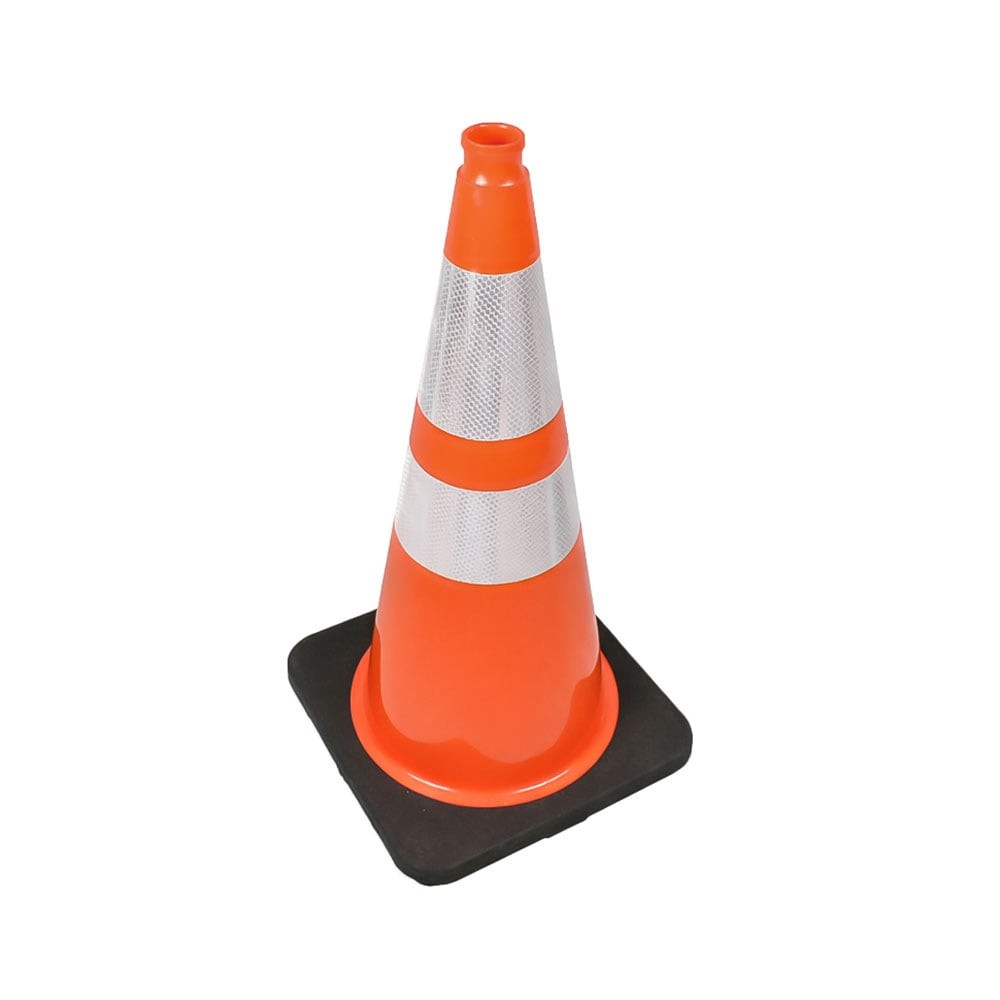 50028 28 Inch PVC 7lbs Traffic Cone with Dual- Reflective Bands – Orange