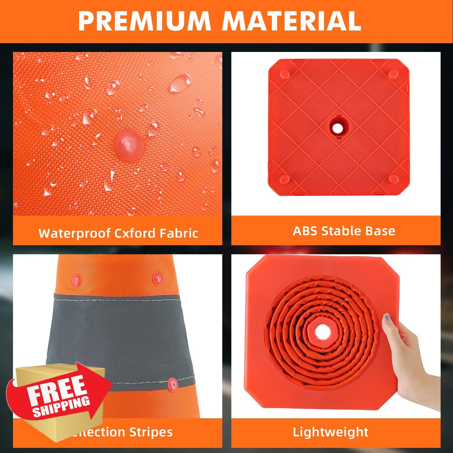 Jade Butterfly 28 inch 2-pack traffic cones orange