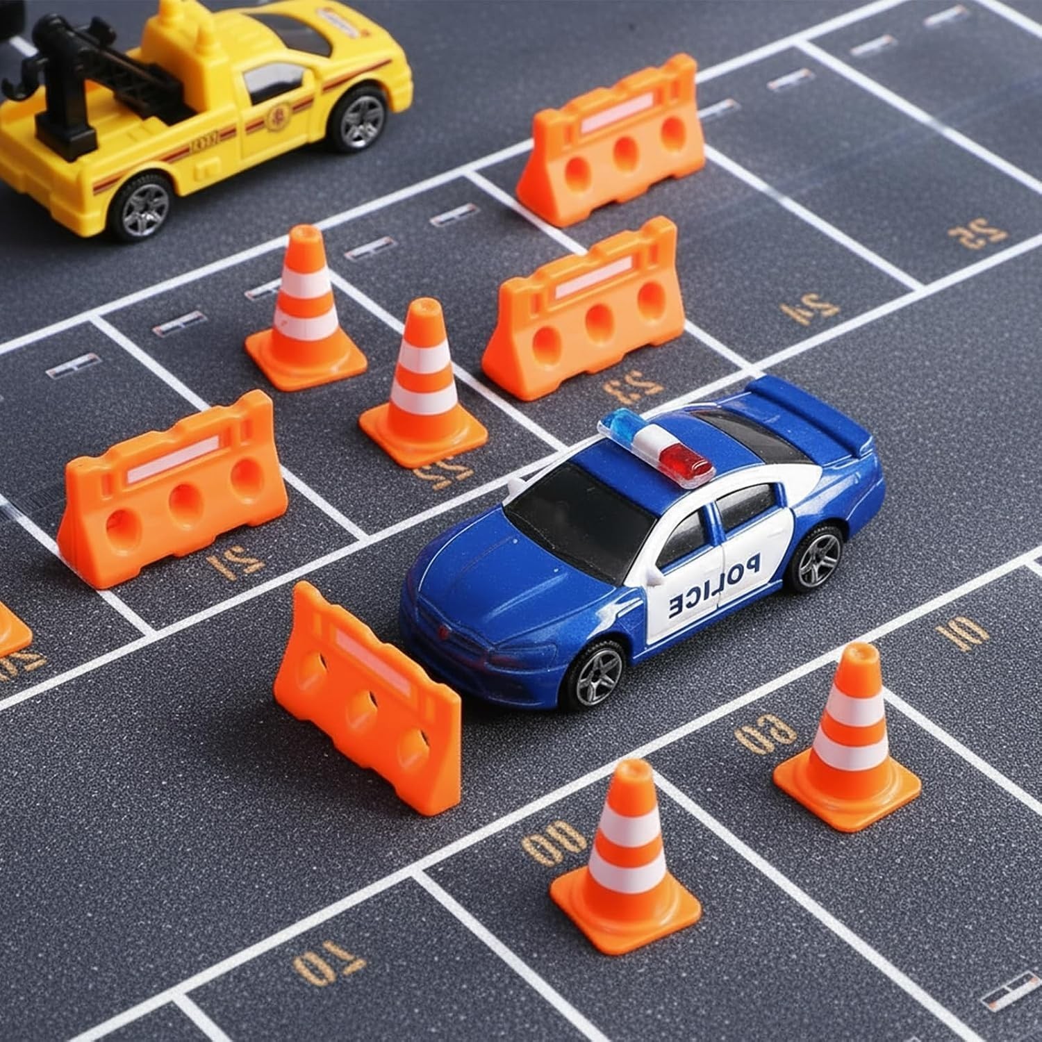 Bright Orange Mini Traffic Cones – 40 Piece Set for Sensory Play & Safety