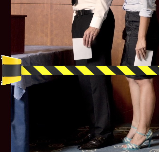 QWORK Magnetic Wall Mount Retractable Belt Barrier – Crowd Control and Safety So
