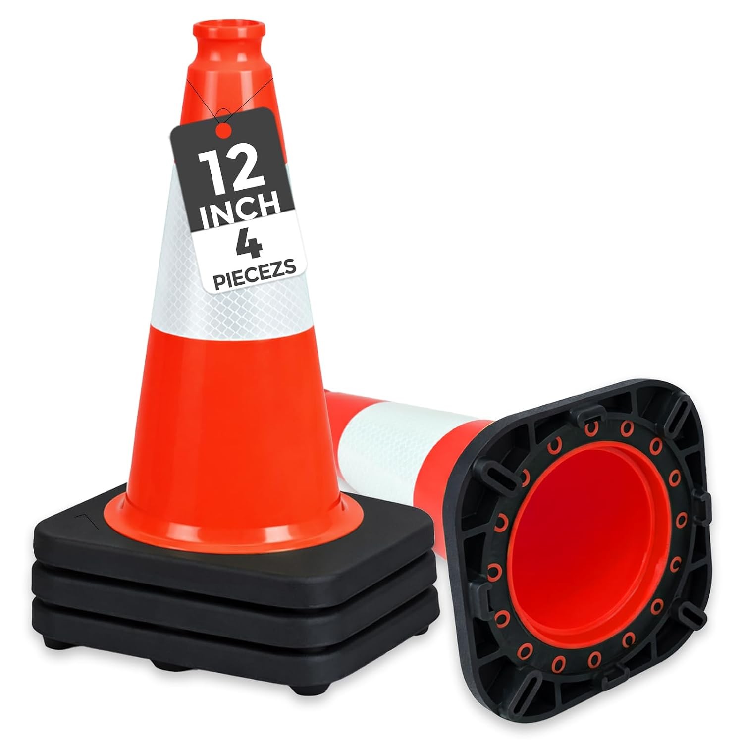 8 Pack 28” inch Traffic Safety Cones Orange Road Parking Cones Heavy Duty