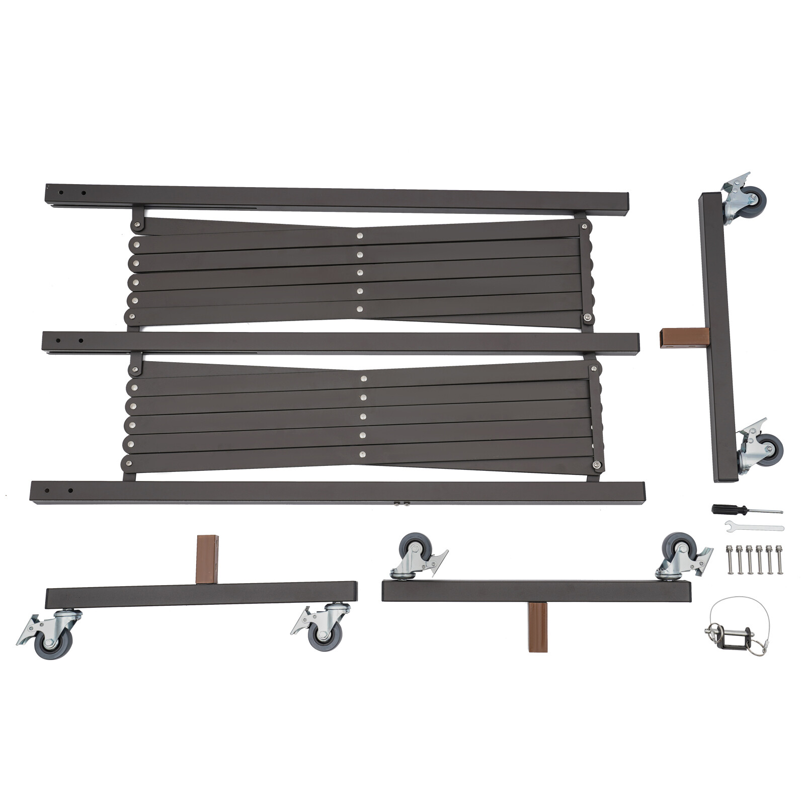 16.4′ Expandable Barricaded Barrier Retractable Traffic Fence Mobile Safety Gate