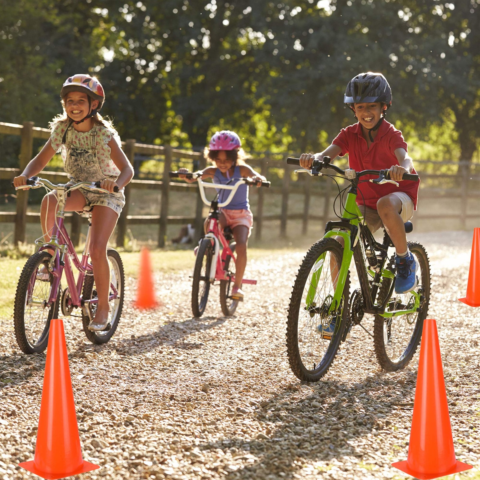 New 5 Pack 18 inch Traffic Cones, Safety Road Parking Cones,Agility Field Marker