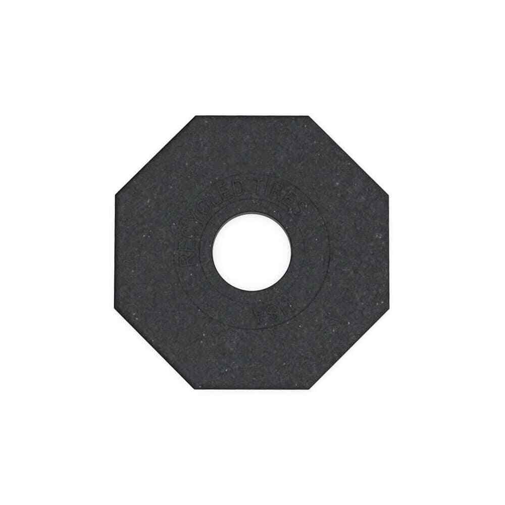 PRO-SAFE 14″ Wide x 3″ High Rubber Delineator Base 10 Lb, Black
