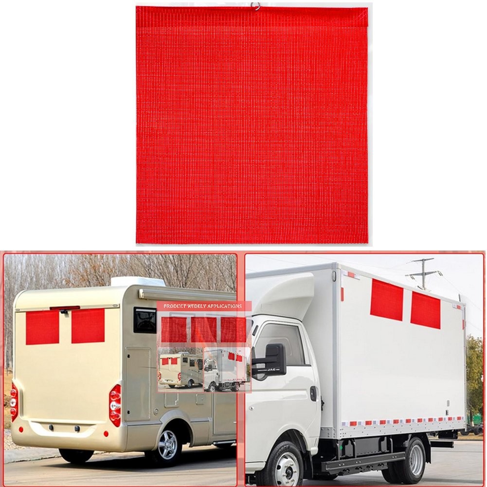 (4 Pack) Oversize Load Traffic Safety Flags Warning Signs 18 x 18 Inch For Truck