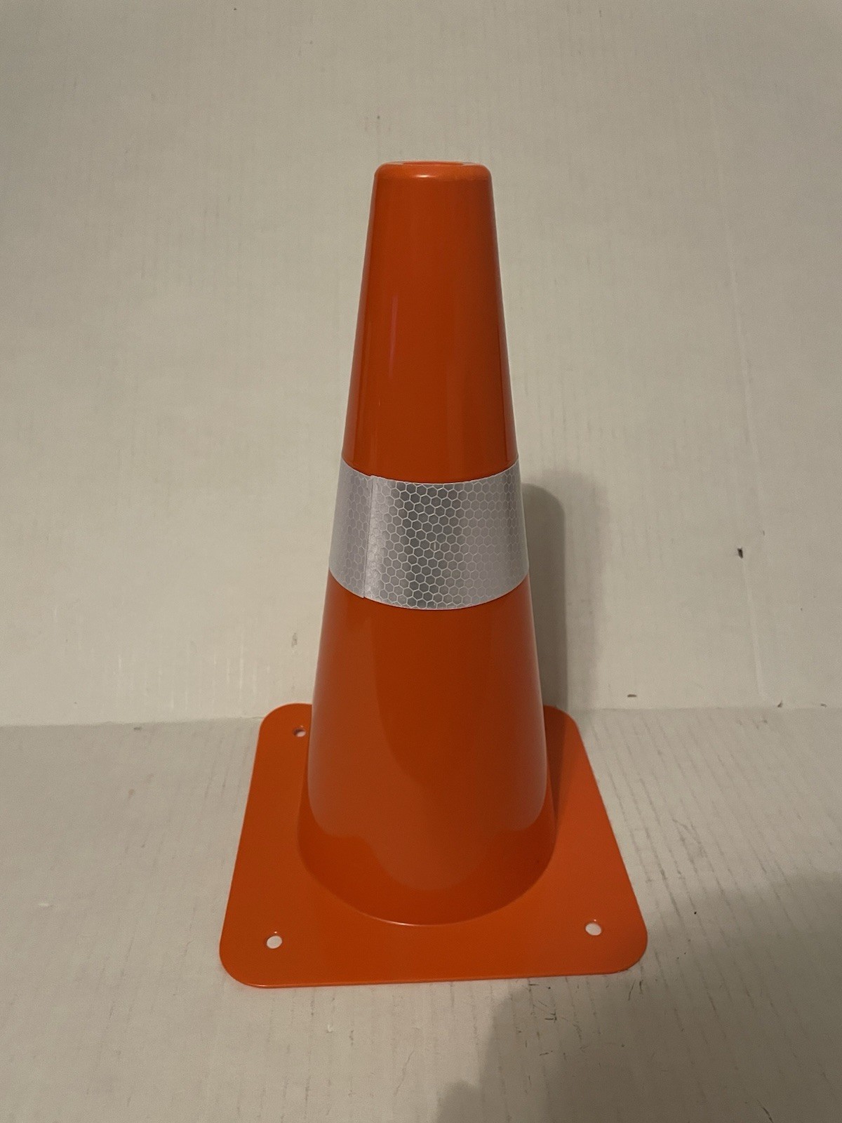 1 Orange Reflective Safety Cones 12” Inch Plastic Traffic Cones Emergency