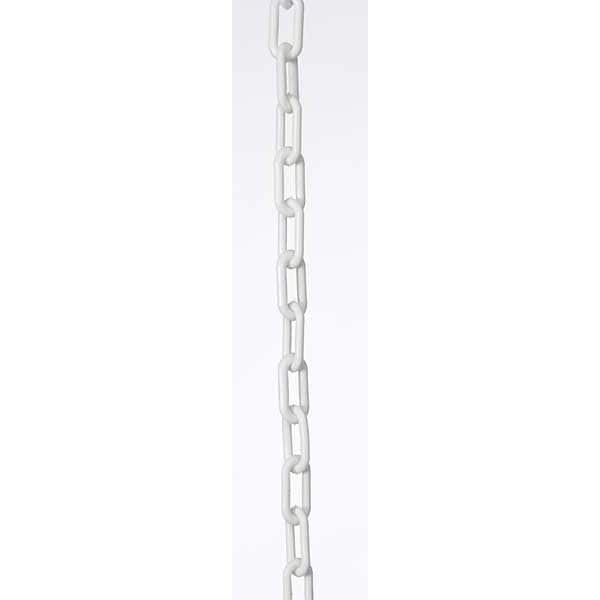 Plastic Chain, White, 100 Ft Length, Gloss, 30001-100