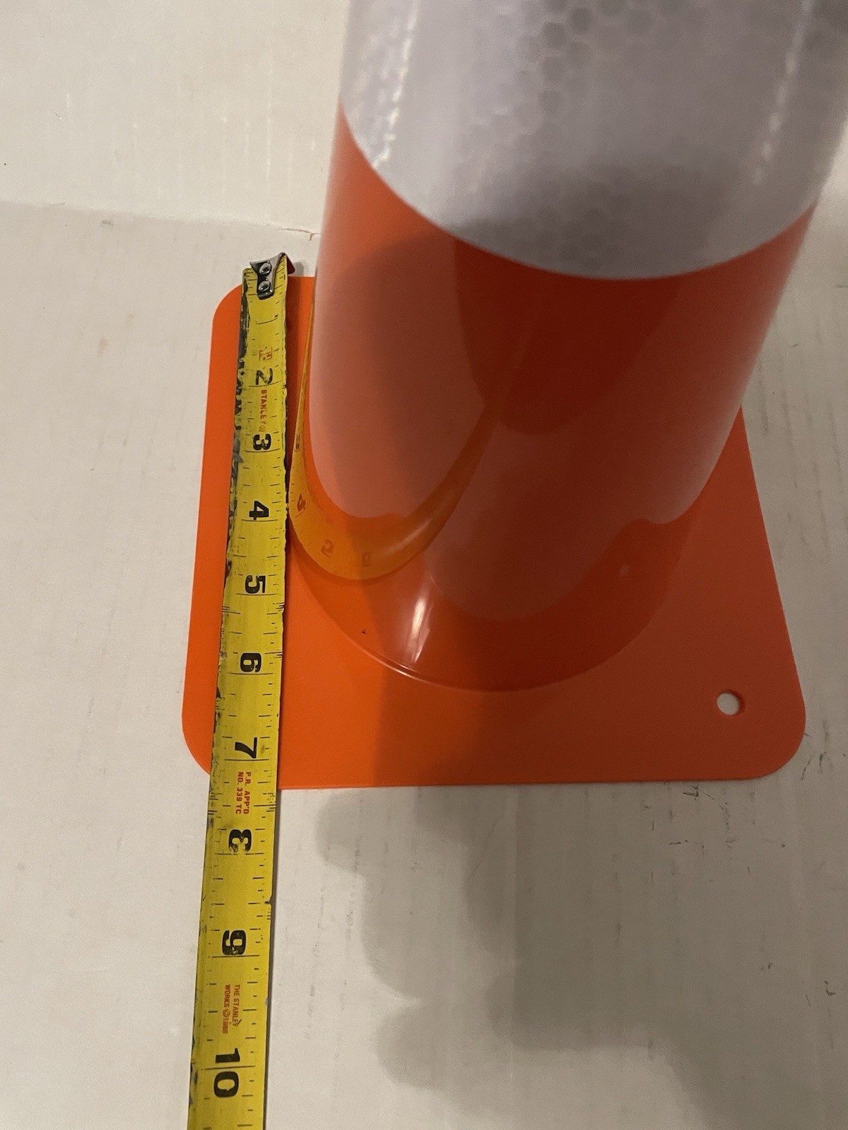 1 Orange Reflective Safety Cones 12” Inch Plastic Traffic Cones Emergency