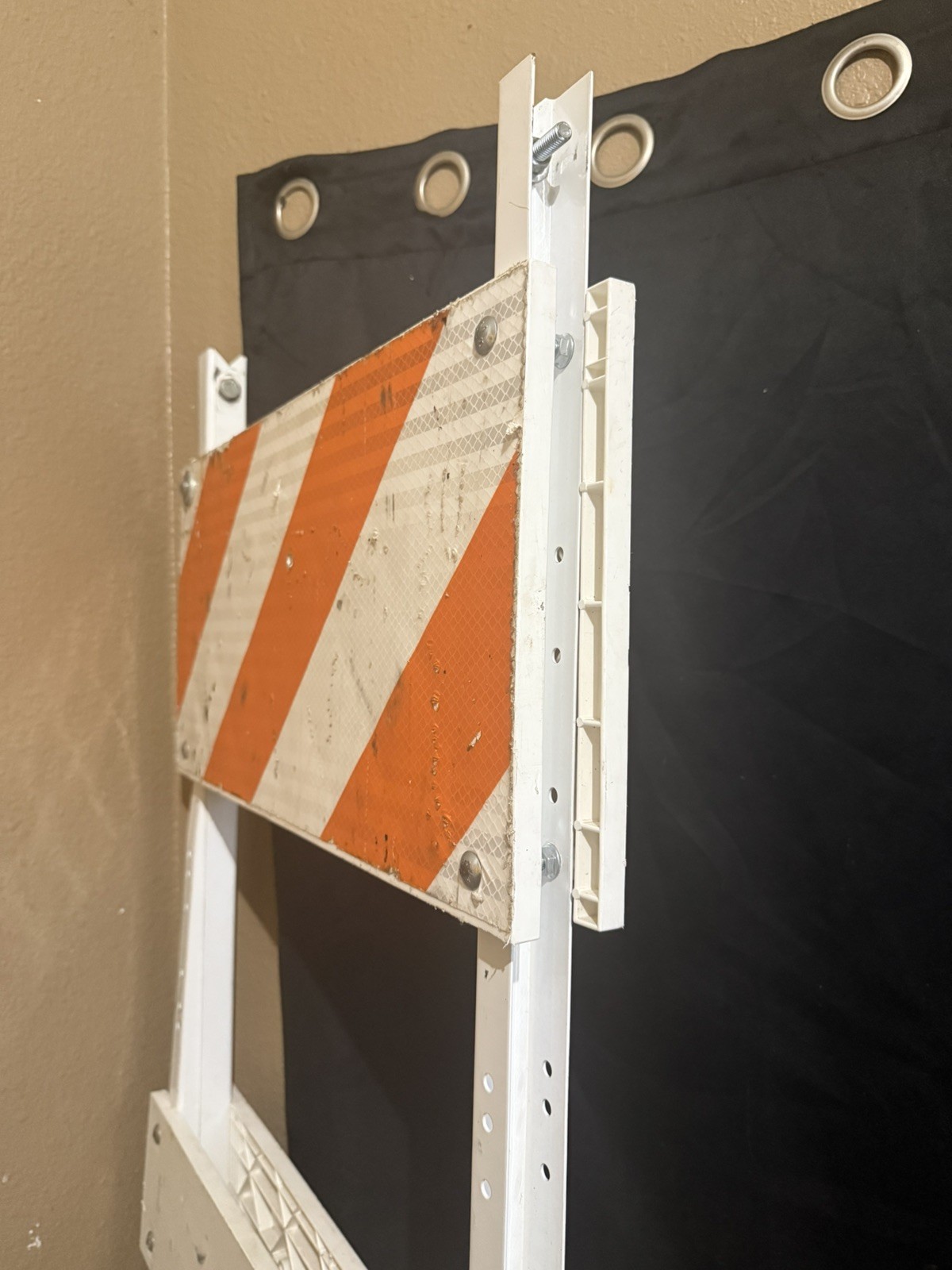 Type I Barricade Used Authentic Retired Reflective Street Traffic Warning Sign