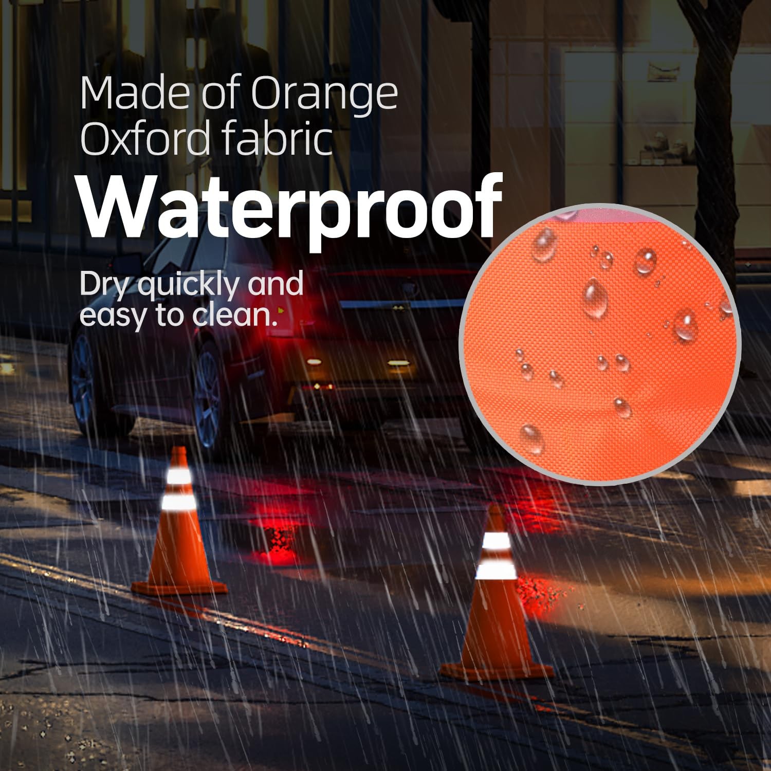 [4 Pack] 18 Inch Collapsible Traffic Safety Cones, Orange Cones, Multi Purpos…