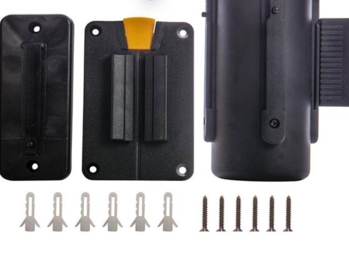 7.5 ft. Black US Weight Magnetic Wall Mount with Retractable Belt