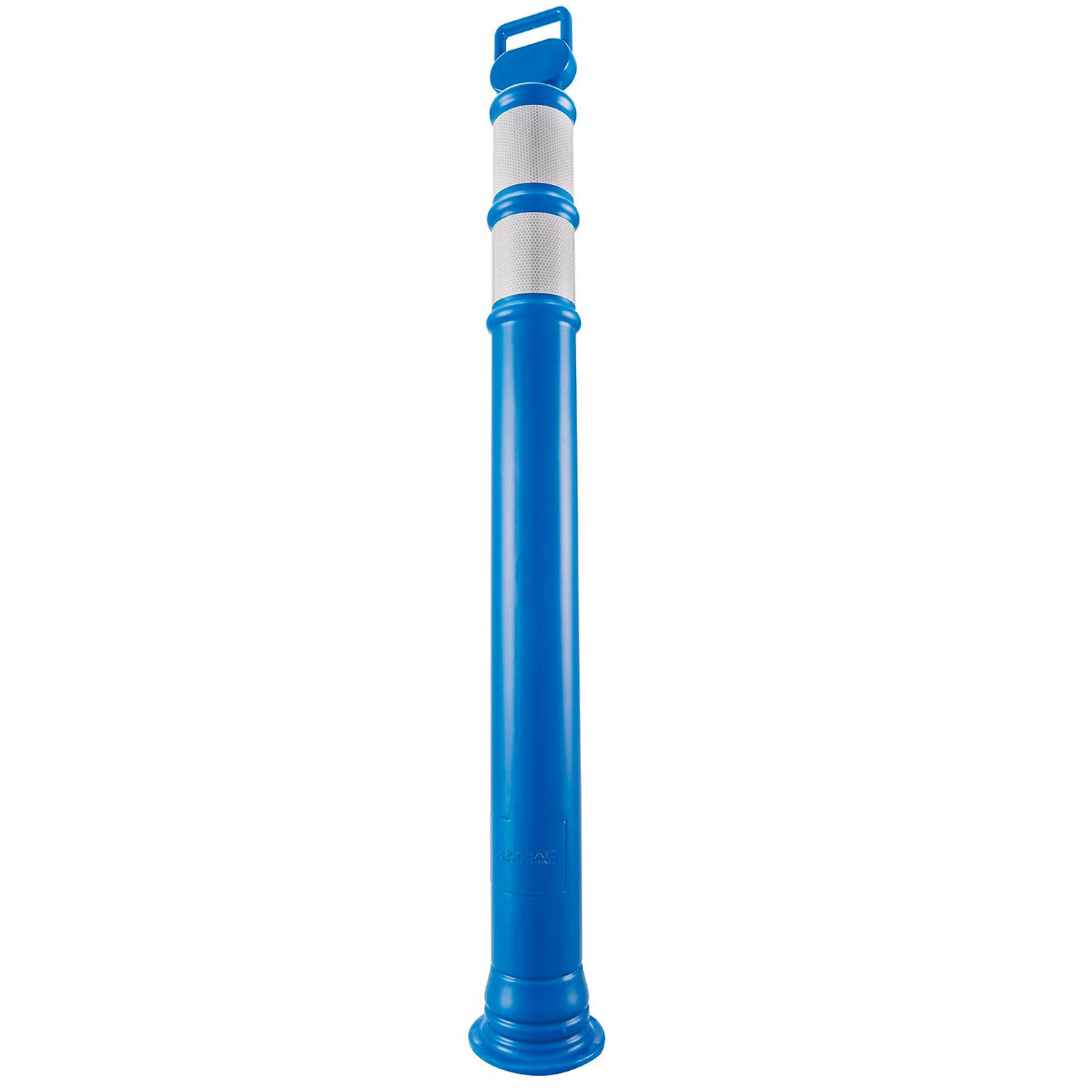 Global Industrial Portable Delineator Post w/ 3″ Reflective Bands 45″H Blue
