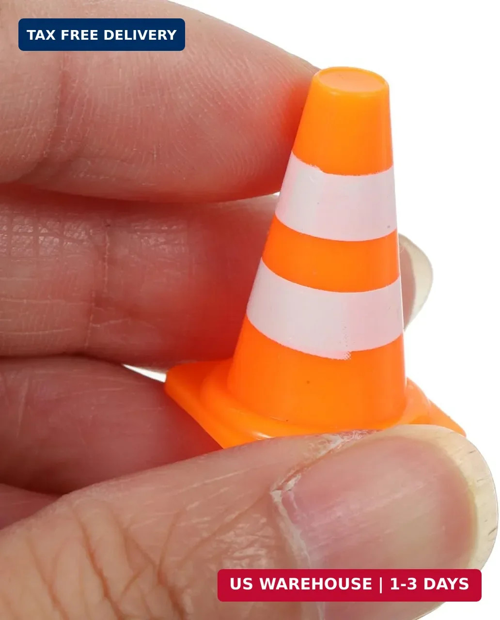 NUOBESTY 30Pcs Mini Traffic Cones, 0.98 Small Orange Construction Cones Miniatur
