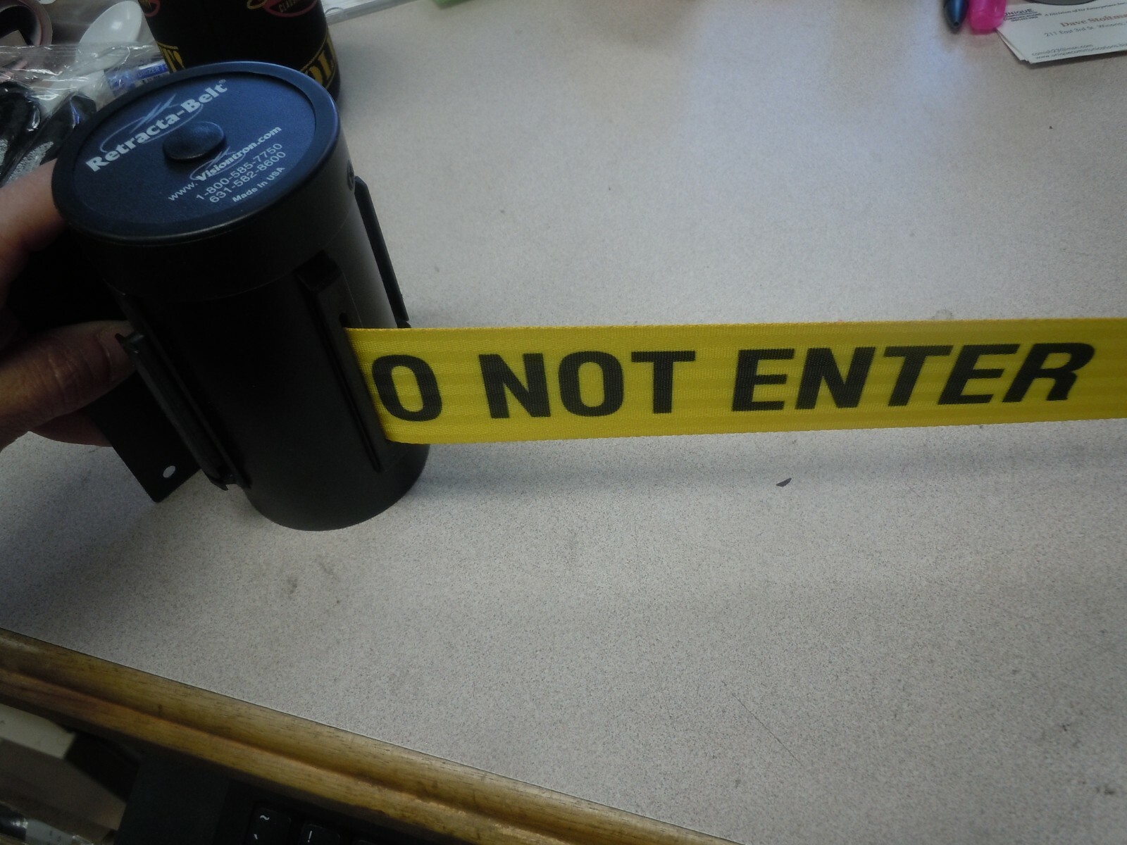 Retracta-Belt CAUTION-DO NOT ENTER Wall Mount, 10 ft. Belt Safety Barrier