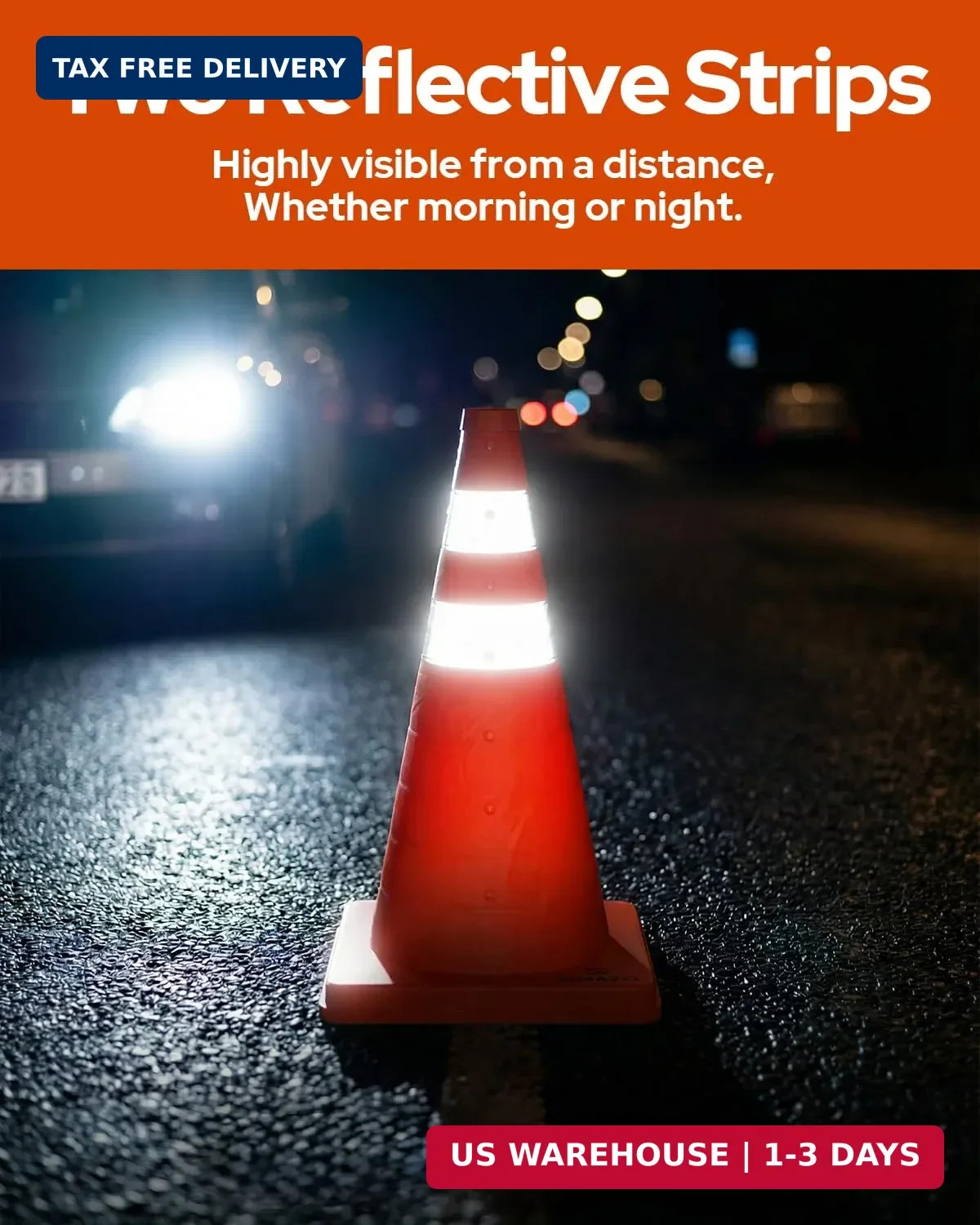 4 Pack 18 Inch Collapsible Traffic Safety Cones, Orange Pop Up Cones with Reflec