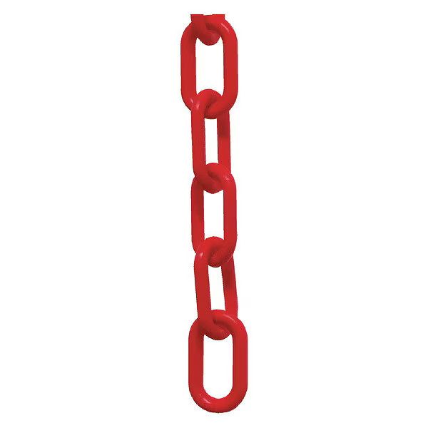 Manufacturer Varies Plastic Chain, Red, 25 ft Length, Gloss 30005-25