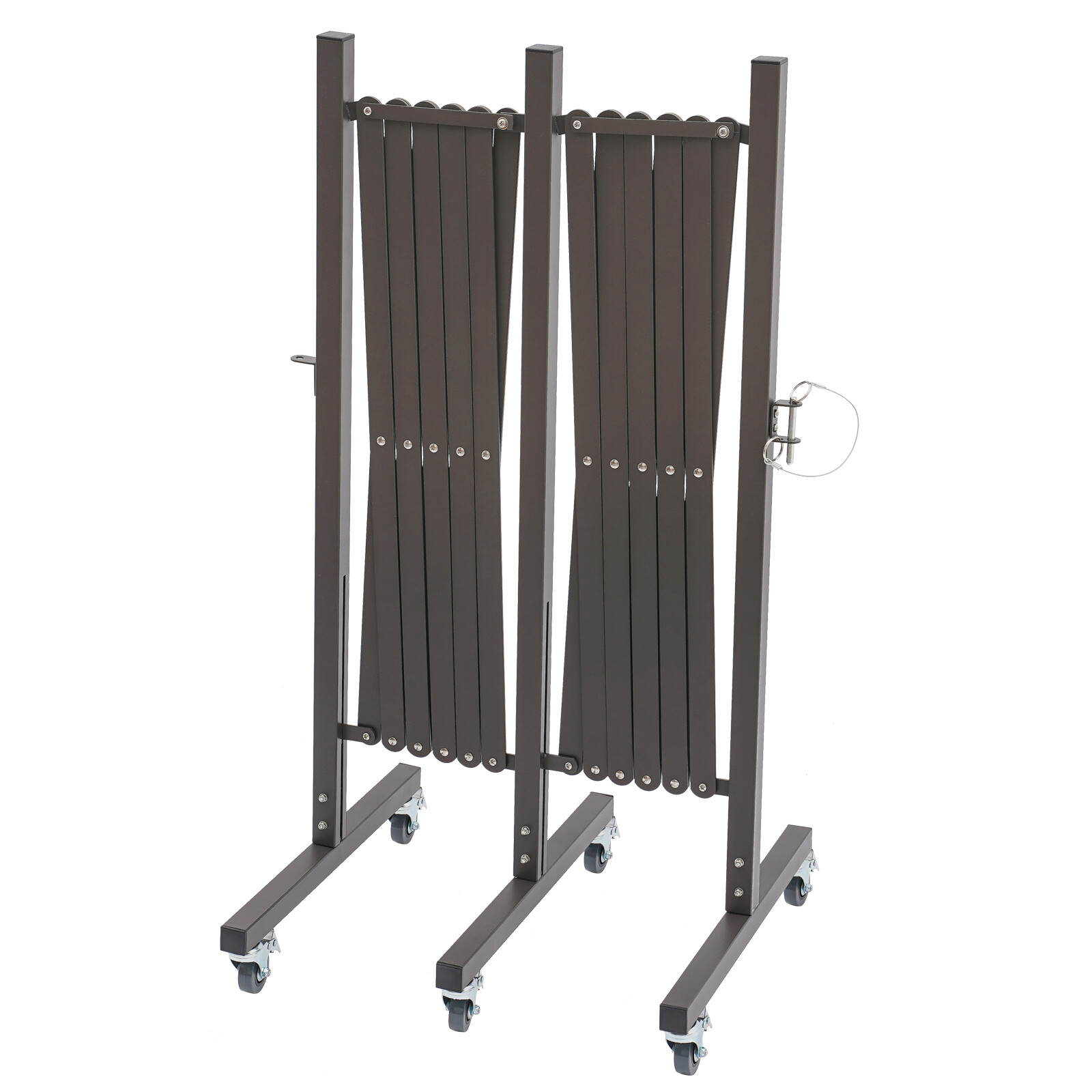 16.4′ Expandable Barricaded Barrier Retractable Traffic Fence Mobile Safety Gate