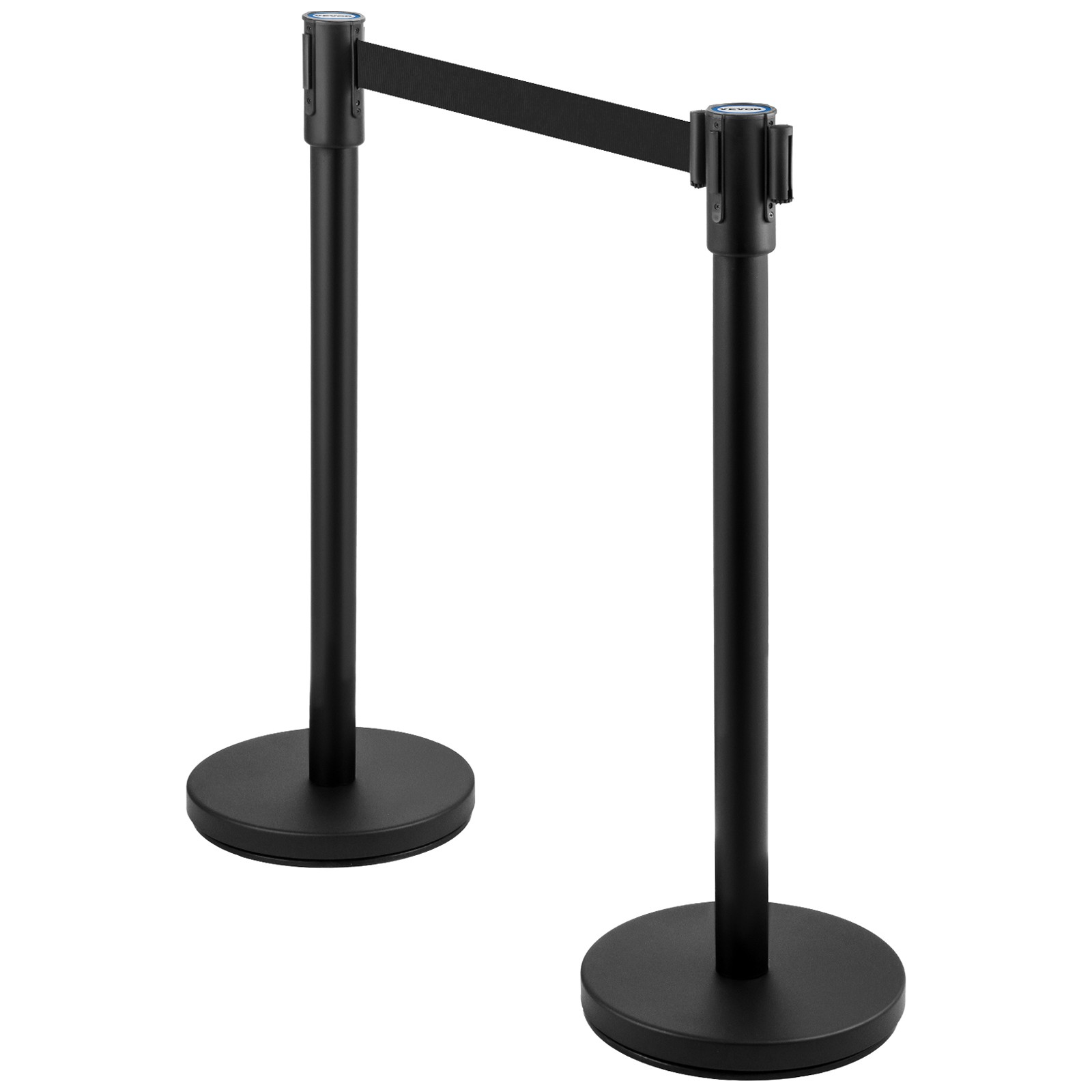 VEVOR 4 PCS Crowd Control Barrier Stanchion Posts Queue Pole Retractable Belt