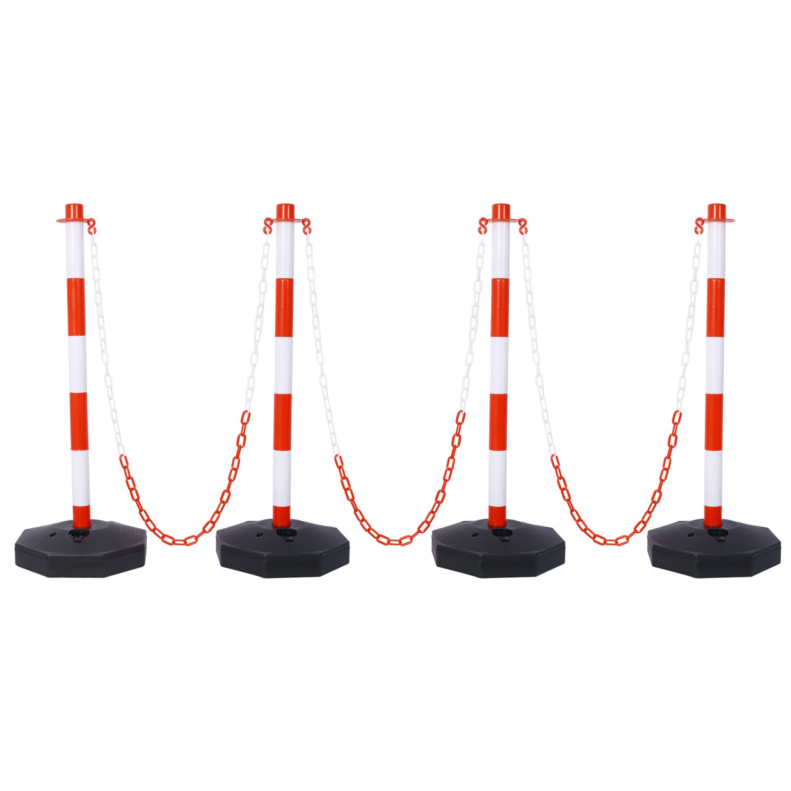 Adjustable Traffic Delineator Post Cones, 4 Pack, Traffic Safety Delineator Bar