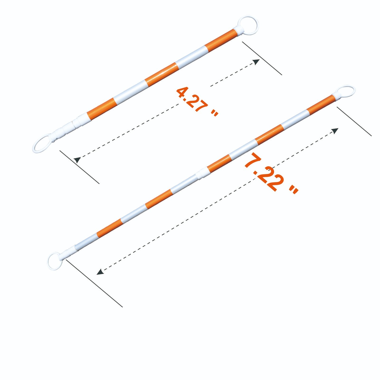 Orancl 4-9Ft retractable traffic cone bar 8pcs traffic barrier for secure setup