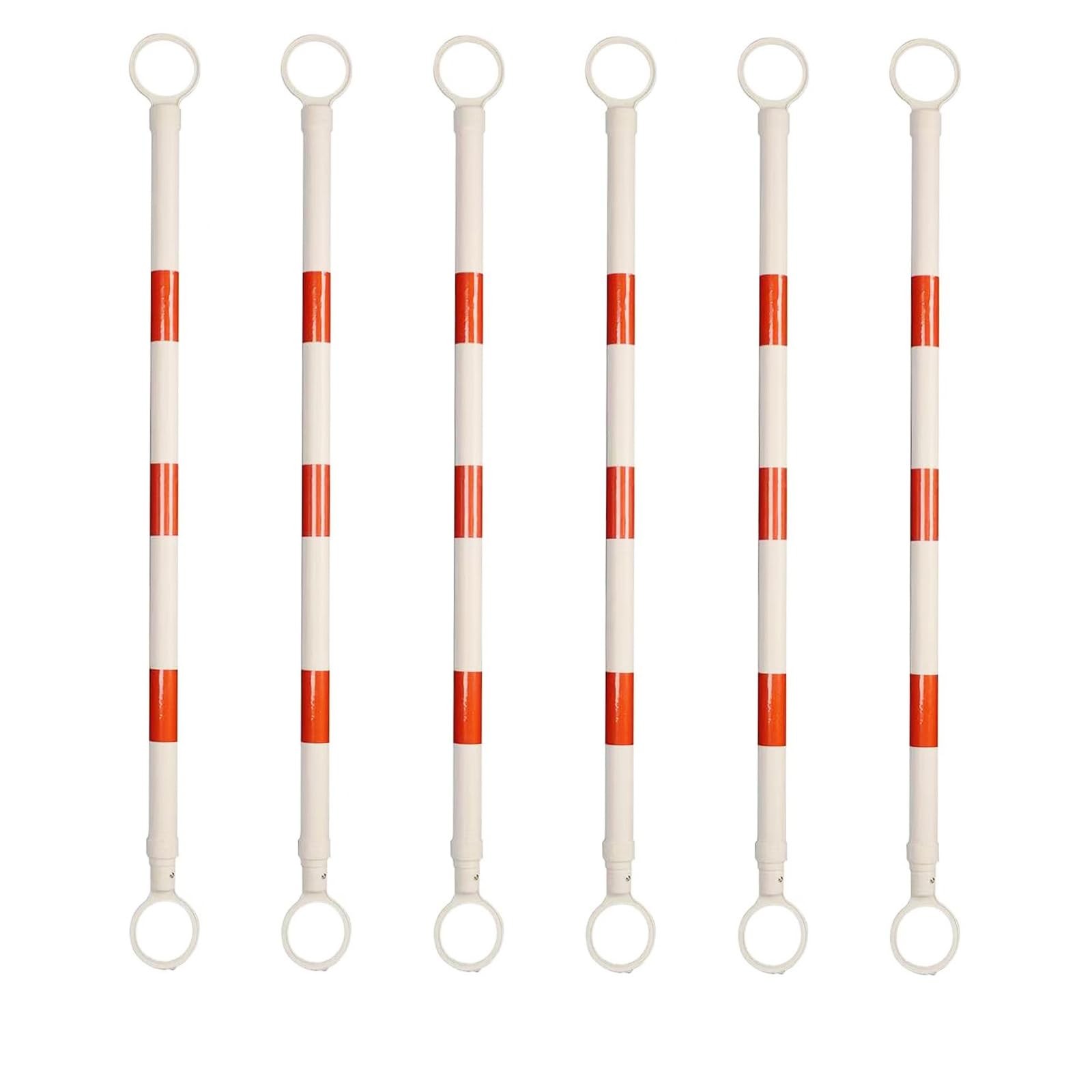 6 Pcs Retractable Traffic Cone Bar, Expandable Cone Bars from 4ft to 7.2ft fo…
