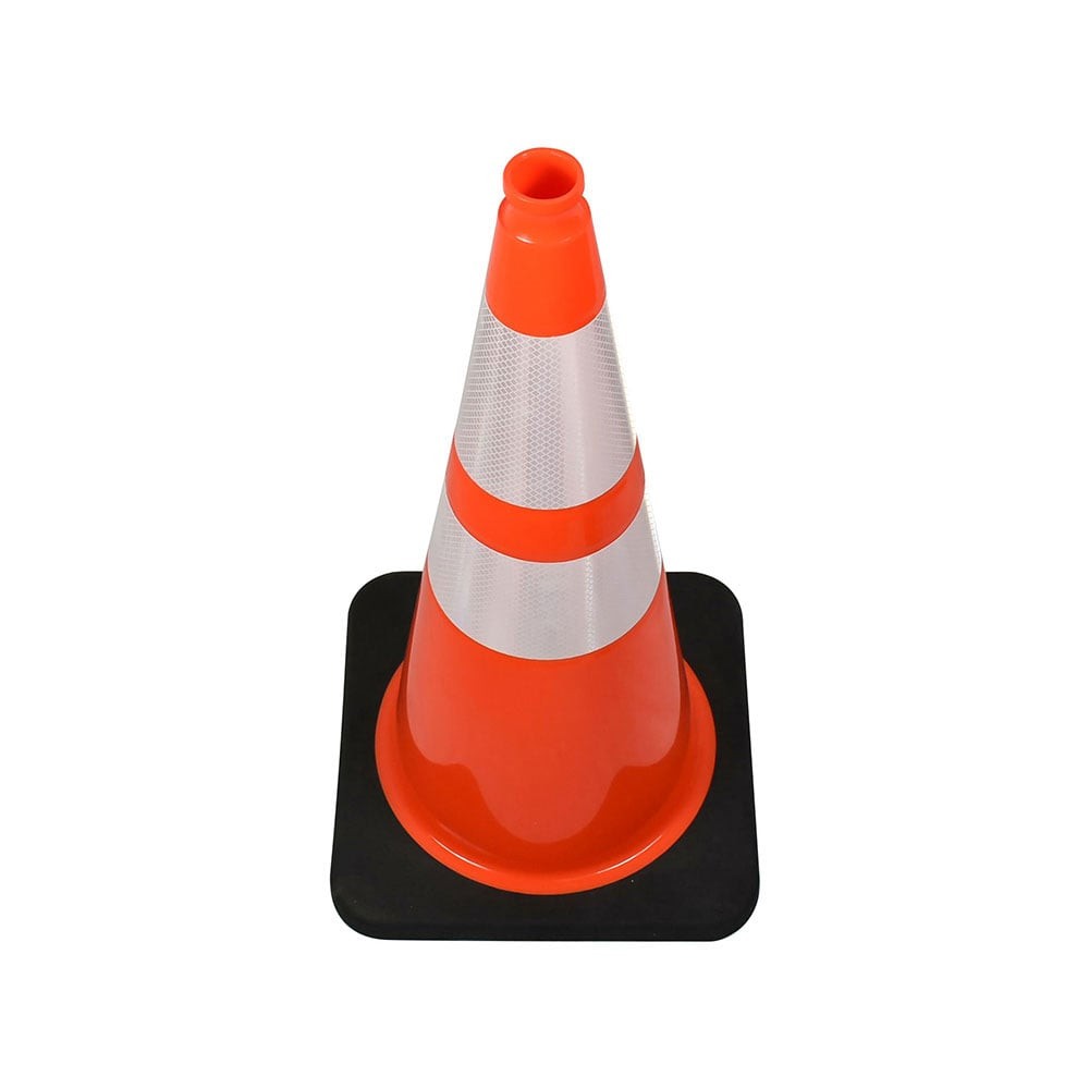 50028 28 Inch PVC 7lbs Traffic Cone with Dual- Reflective Bands – Orange
