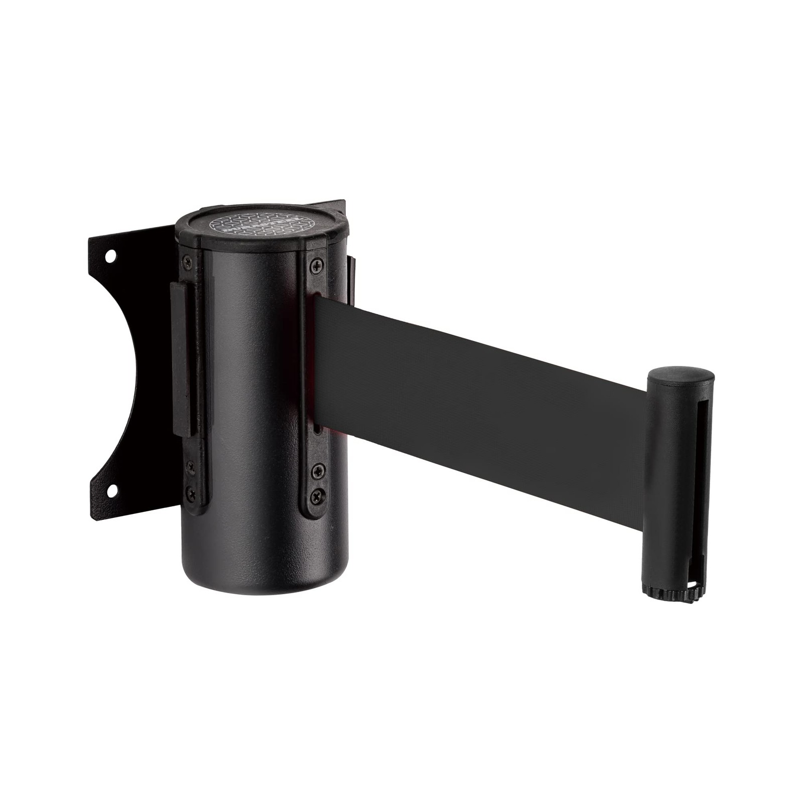 DuraSteel Wall Mount Crowd Control Retractable Belt Barrier – 9.2 Ft Black Re…
