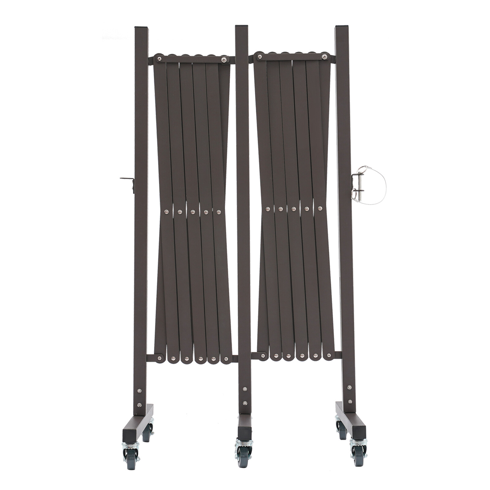 16.4′ Expandable Barricaded Barrier Retractable Traffic Fence Mobile Safety Gate