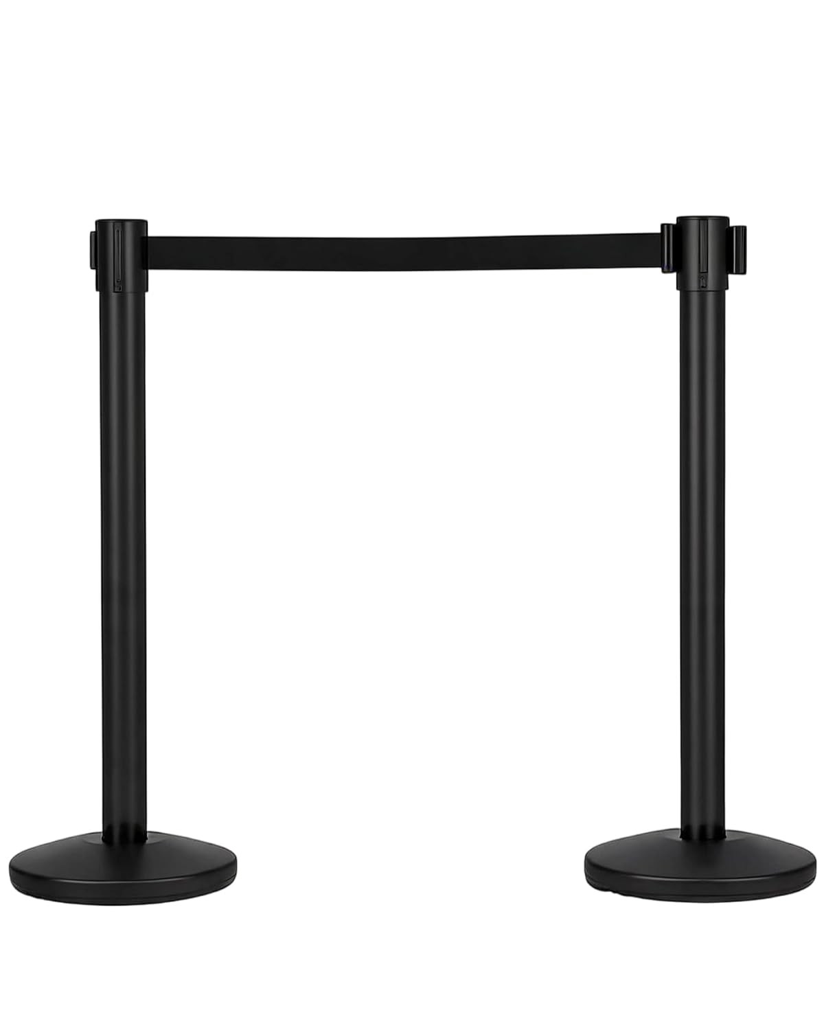2/4/6Pcs Crowd Control Barrier Queue Poles w/ Retractable Belt Stanchion Posts