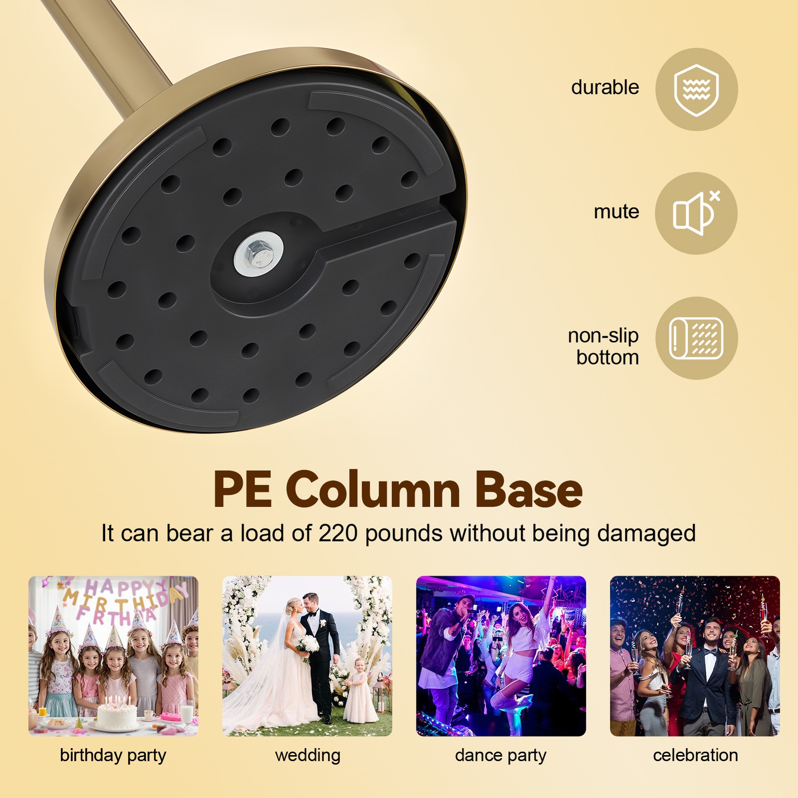 8Pcs Stanchion Post Queue Barrier Crowd Control Sand Base Gold with Velvet Ropes