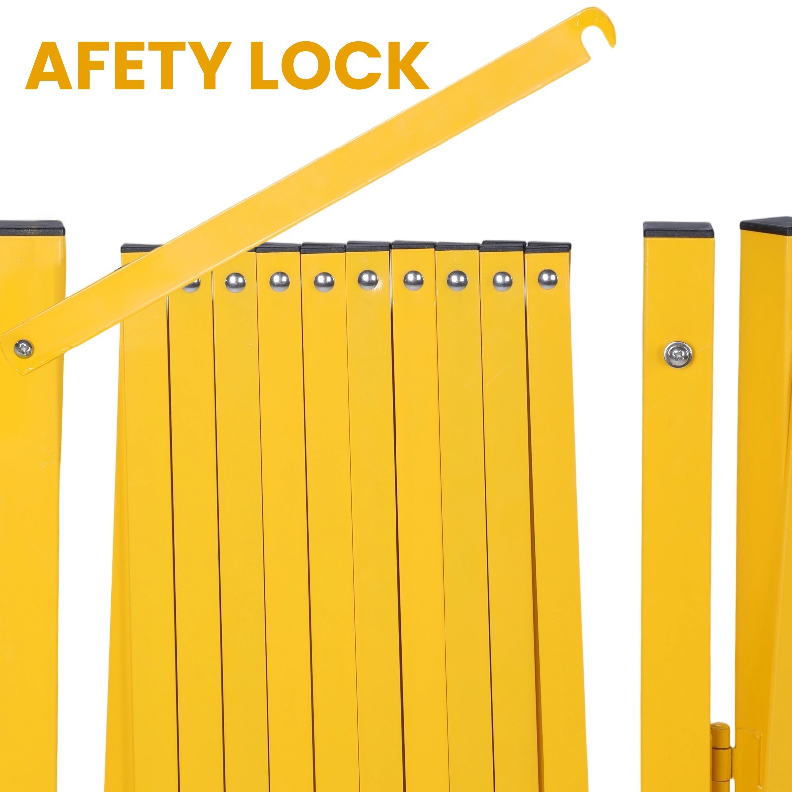 Outdoor Traffic Barricade Gate Metal Expandable 8-24FT Folding Safety Barrier US