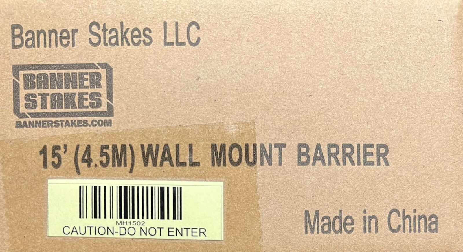 15″ Banner Stakes PLUS Wall Mount Mgntic Belt Barrier, CAUTION DO NOT ENTER