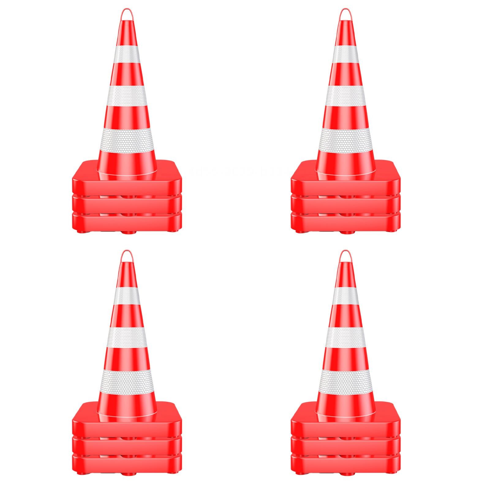 18″28″36″ Orange Traffic Cone Reflective Collar PVC Parking Cones Safety Cone