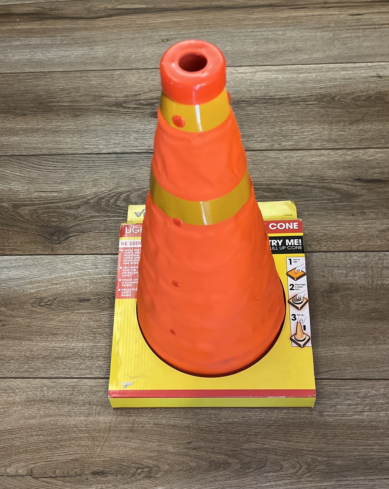 (2) Pack Genuine Victor Lighted Collapsible Safety Cone Roadside Emergency