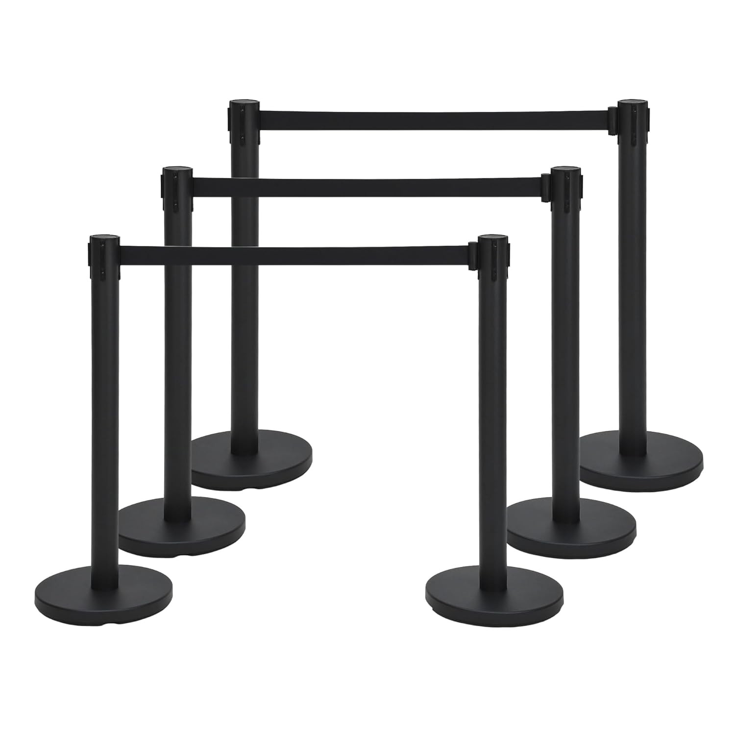 GRAVEE Crowd Control Stanchion Set 2/4/6PCS with 6.6FT Retractable Belts