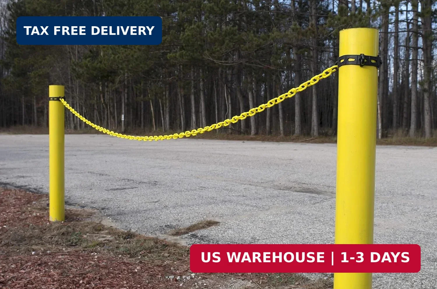 Mr. Chain Plastic Barrier Chain, Yellow, 2-Inch Link Diameter, 25-Foot Length (5