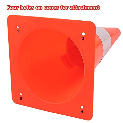 12 inch Traffic Safety Cones with Reflective Collars,[4 Pack]Orange Soccer Tr…