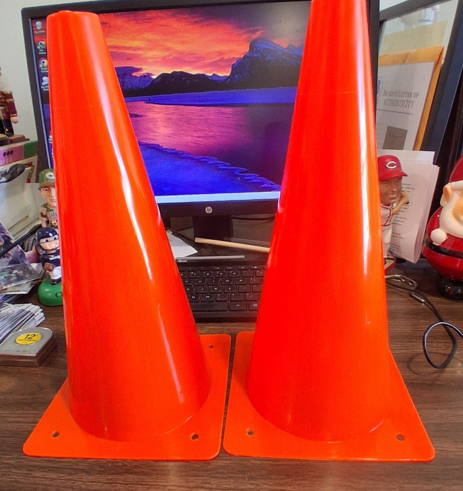 (2 PC) 12″ TRAFFIC SAFETY CONES PARKING CONSTUCTION ROAD MULTIPURPOSE EMERGENCY